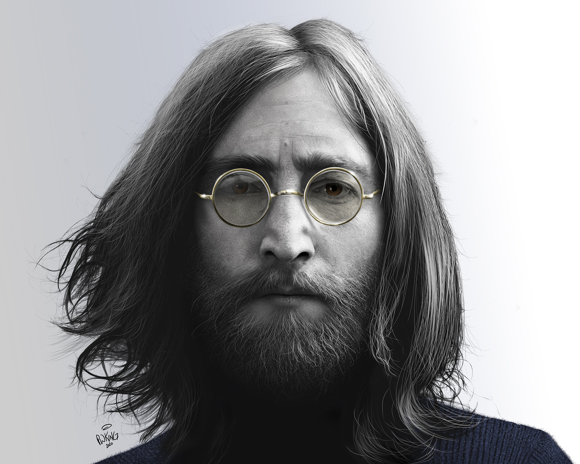 John Ono Lennon Portrait – Paul King Artwerks
